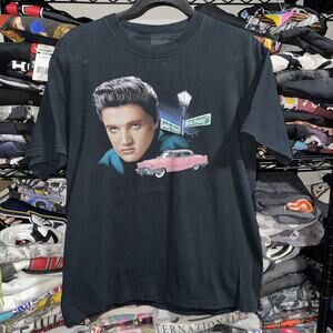 Vintage 90s Elvis Lonely Street Shirt Size Medium
